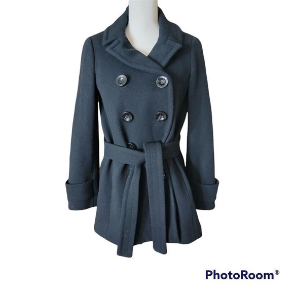 Vintage J. Crew Wool Double Breasted Pea Coat. Size 0.
